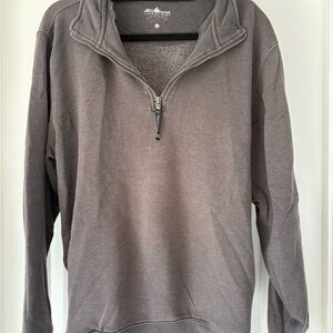 Charles River Apparel Men's Charcoal Zip-Up Sweater